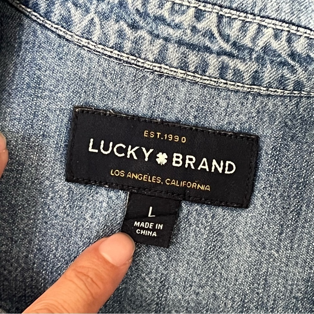 Lucky Brand Blue Denim Shirt - Picture 11 of 16